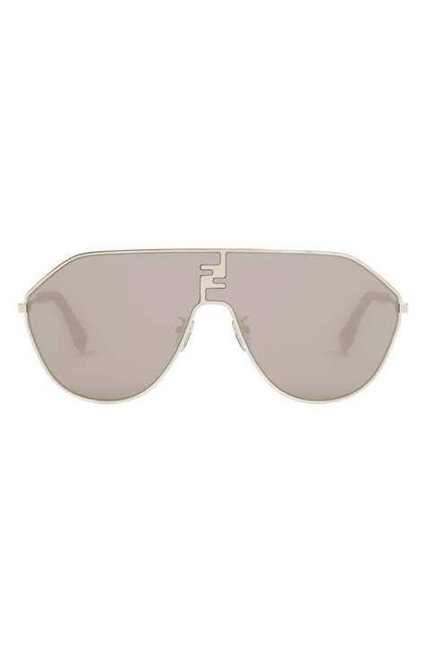 fendi logo shield sunglasses|fendi geometric sunglasses.